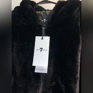 7 For All Mankind Faux Fur Jacket with Hood